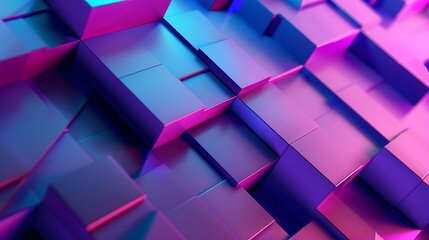 wallpaper purple and blue color themed abstract geometric shapes 3d modern gradients