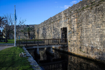 Naklejka premium View of fortress keep of Royal Naval Dockyard, Bermuda