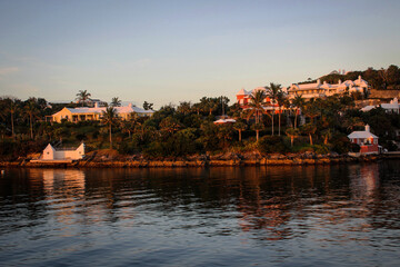 View of Hamilton town from the water, Bermuda