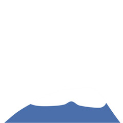 Snow Covered Mountain Vector Illustration