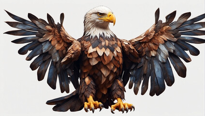 eagle bird on transparent background - obrazy, fototapety, plakaty