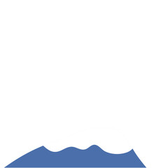 Snow Covered Mountain Vector Illustration