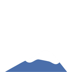 Snow Covered Mountain Vector Illustration