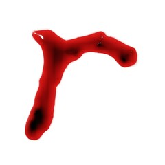 isolated on white 3d render of blood red wine liquid small letter alphabets