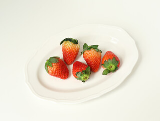 strawberries on a plate