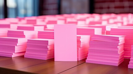 stack business card pink