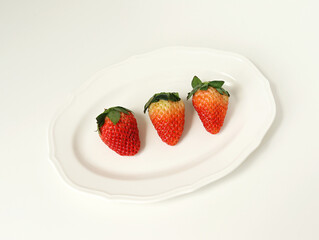 strawberries on a plate