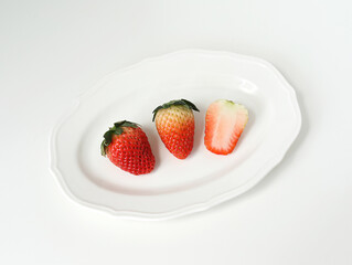 strawberries on a plate