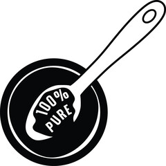 100 percent pure icon for packaging and marketing