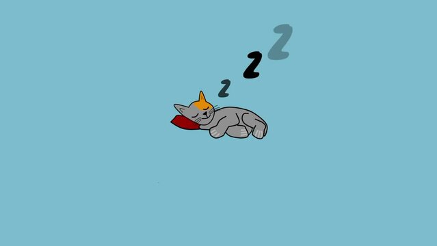 Cat sleep animation 2D