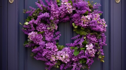 flowers purple wreath