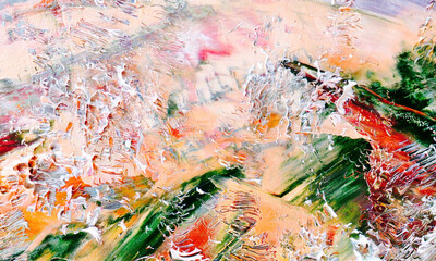 abstract background wallpaper. Modern motif visual art. Mixtures of oil paint. Trendy hand painting canvas. Wall decor and Wall art prints Idea. 3D Texture. Art object	