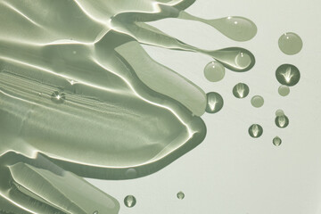 Liquid gel or serum on a screen of microscope gray green  reflected background