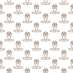 Radiation Geo Pin Mark vector Danger Zone thin line seamless pattern