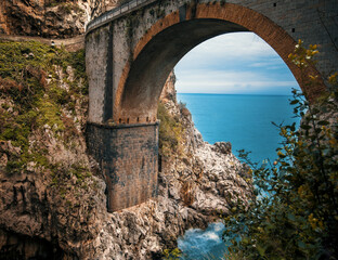 furore amalfi coast italy - obrazy, fototapety, plakaty