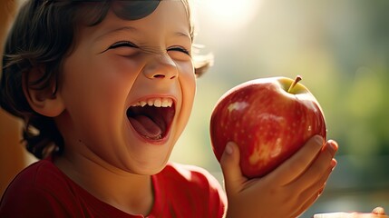 joy cut apple fruit