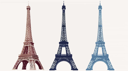 Eiffel tower isolated vector illustration it is easy