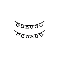 garland vector type icon