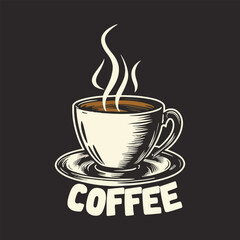 coffee of cup vector icon logo vector design 