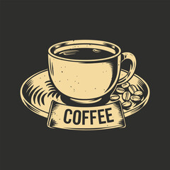 coffee of cup vector icon logo vector design 