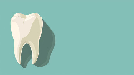 rtistic tooth illustration with simple pastel backdrop.