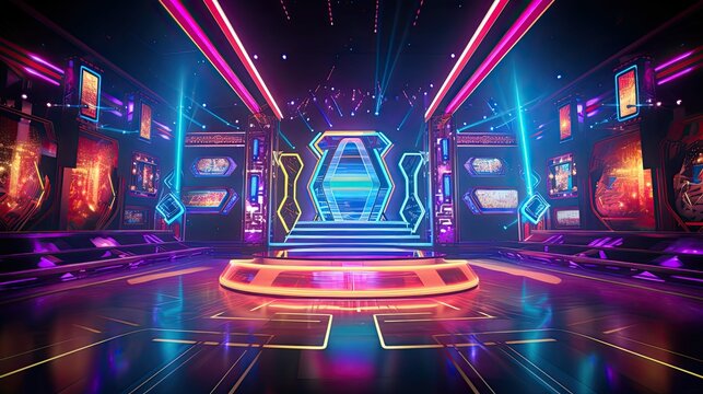 podium game show lights