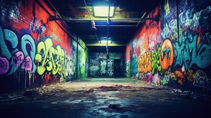artwork blurred brick interior wall In