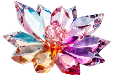 Colorful sharp crystal, gemstone or minerals isolated on background, Quartz stone from raw natural, pure shiny crystal, Essential jewelry.