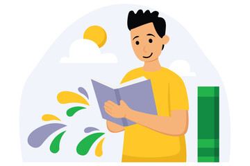 World Book Day Flat Illustration