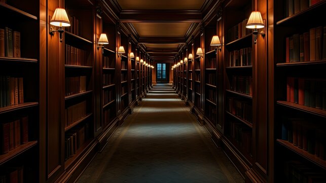 dim library dark