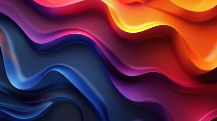 Various wavy lines in vibrant colors create an abstract background