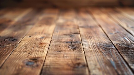 Detailed view of wooden floor with out-of-focus background - obrazy, fototapety, plakaty