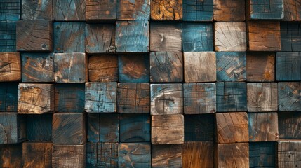 A wall constructed from weathered wooden planks, showcasing a vintage and rustic appearance. Background, wallpaper.