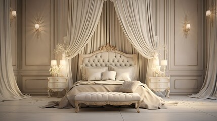 bedroom blurred luxury interior design