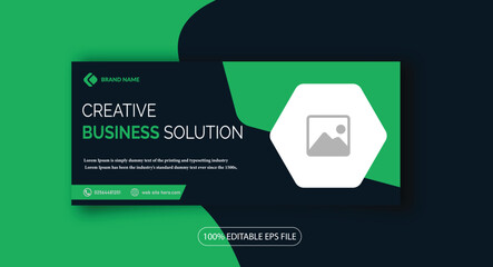 Creative Business solution agency modern minimal facebook cover photo template design