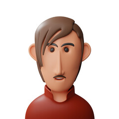 Male avatar 3d illutration