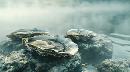 Misty Morning Oysters on the Half Shell