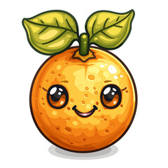 Obraz premium Calamondin Flat Colors Cartoon Icon, Isolated on transparent background, PNG, Cartoon
