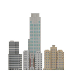 Simple poly Buildings skyscraper Newyork City 3d Render