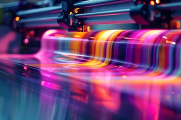 Photo Printing: Vibrant Colors Materialize Through Precise Equipment and Technique - obrazy, fototapety, plakaty