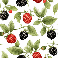 PatternNetz.29, small, cherry, white, background, hand, drawn, vintage