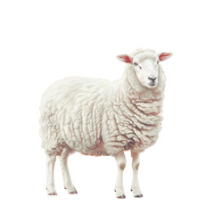 A sheep in front of a Transparent Background