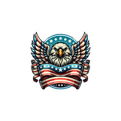 Obraz premium United States of America symbols vector design 