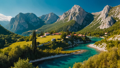 Prokletije in Montenegro magnificent mountains - obrazy, fototapety, plakaty