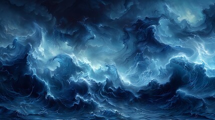 Oceanic Fury: Storm-Inspired Credit Card Palette - obrazy, fototapety, plakaty