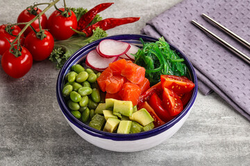 Hawaian cuisine - Poke with salmon