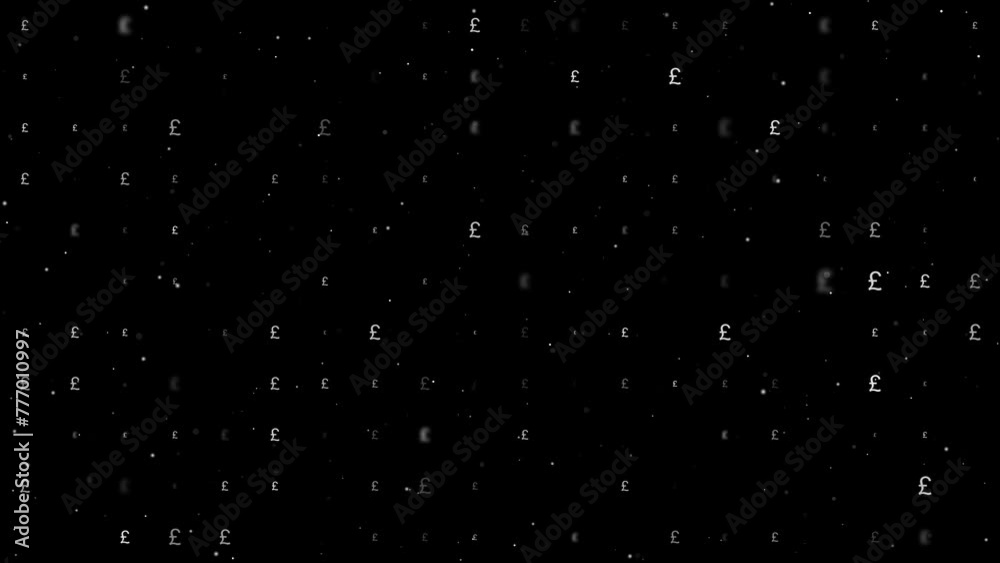 Poster template animation of evenly spaced pound symbols of different sizes and opacity. animation of trans
