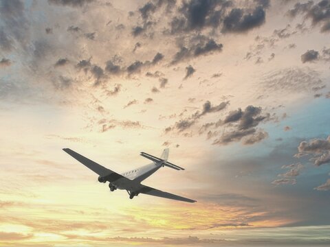 Junkers ju 52, Tante Ju airplane in the sky