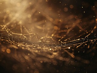 The Golden Web of Creation A Visual Metaphor for the Power of Imagination and Creativity Generative AI