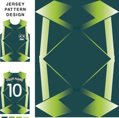 Abstract frame green concept vector jersey pattern template for printing or sublimation sports uniforms football volleyball basketball e-sports cycling and fishing Free Vector.